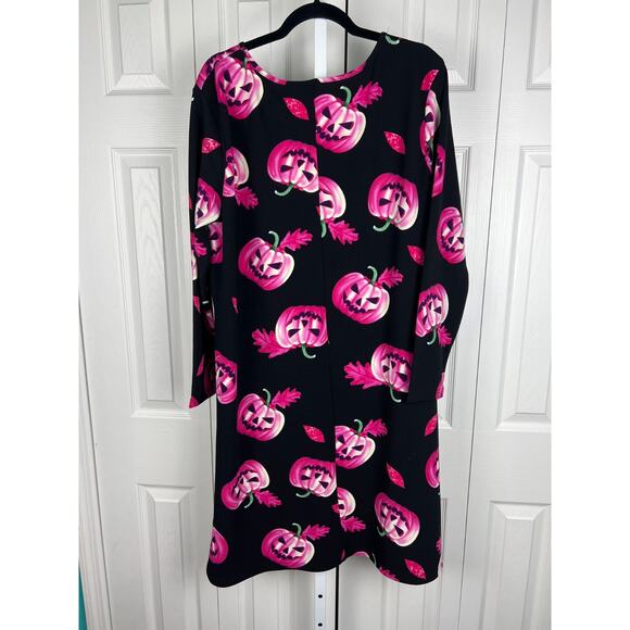 SHEIN Curve Womens DRESS 4XL Halloween Print Black Purple Pumkins Spooky - Picture 2 of 6